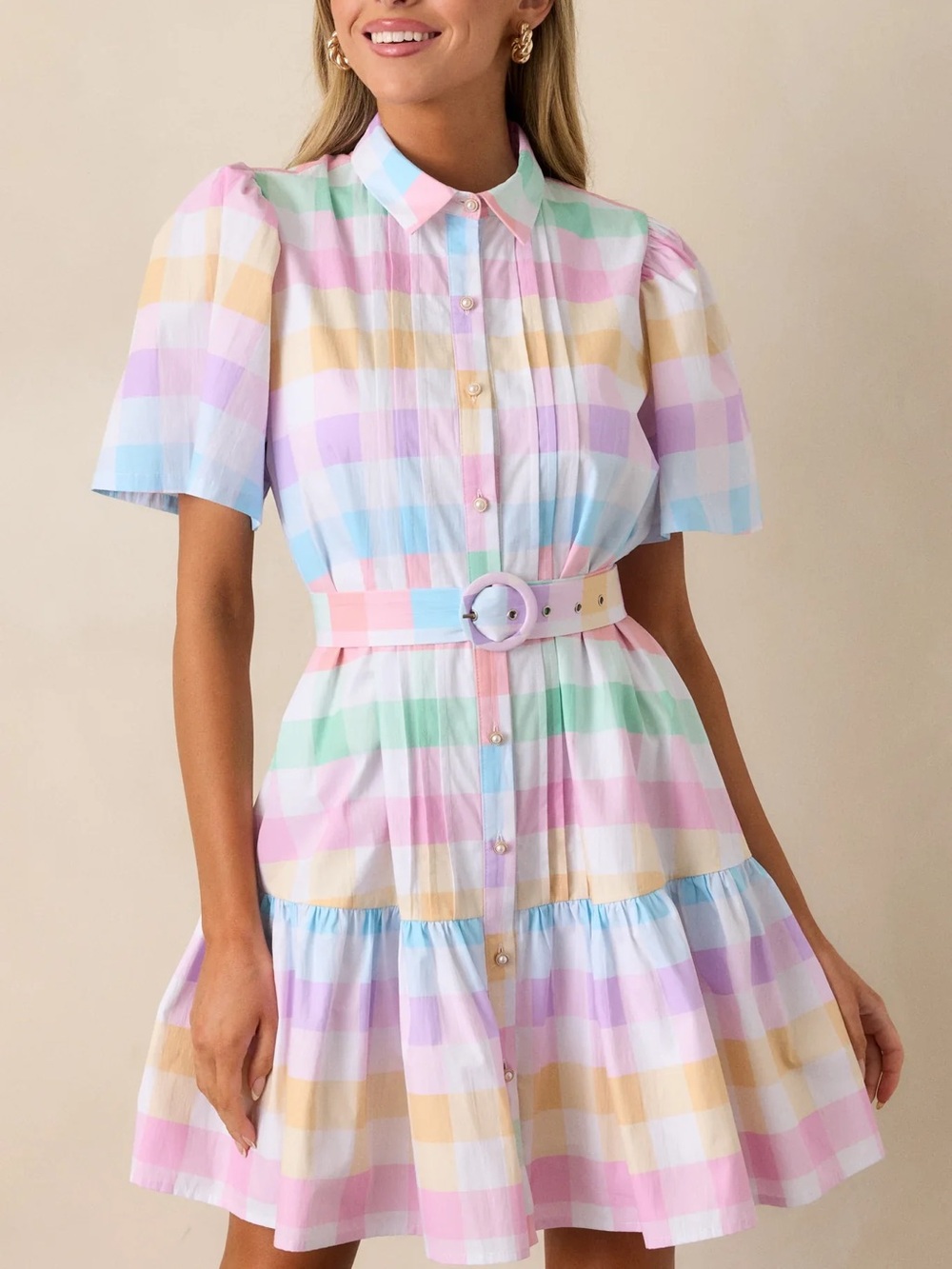 Prosperina Easter Soiree Plaid Dress